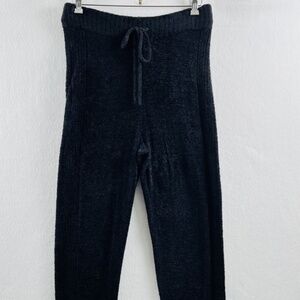 Spiritual Gangster Black Women's Chenille Yarn Serenity Jogger Size Large
